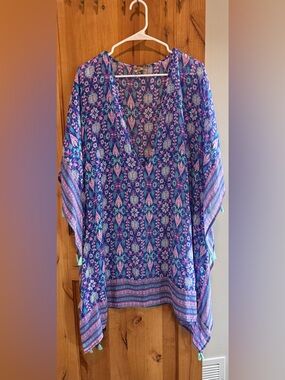 Bleu Rod Beattie Chiffon Caftan-style Swim Cover